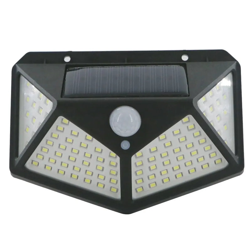 Kit 5 Luminária Solar 100 Led Com Sensor Jardim Prova Dágua