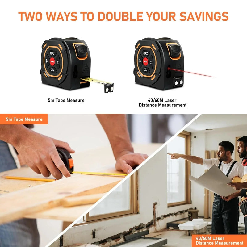 Fita Métrica a Laser 3 em 1 40/60M