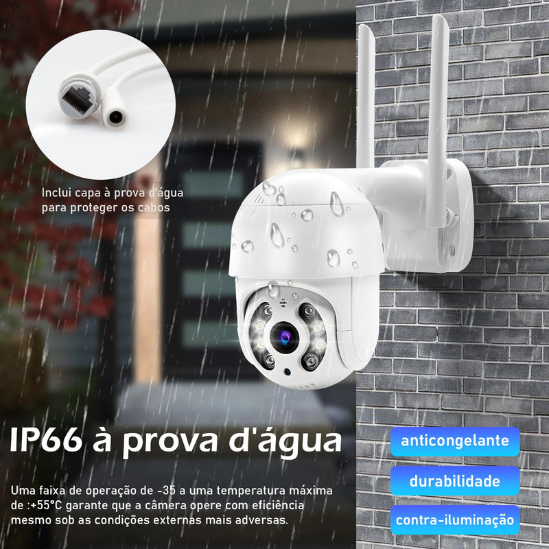 Câmera de Segurança 4K Ultra HD com Wi-Fi e Monitoramento em Tempo Real