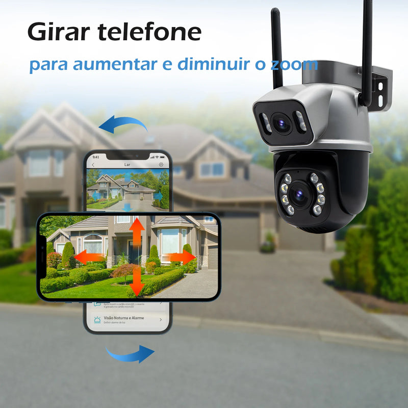 Câmera de Segurança 4K Ultra HD com Wi-Fi e Monitoramento em Tempo Real