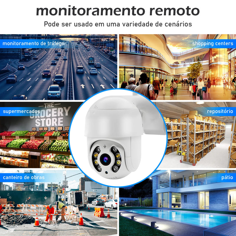 Câmera de Segurança 4K Ultra HD com Wi-Fi e Monitoramento em Tempo Real