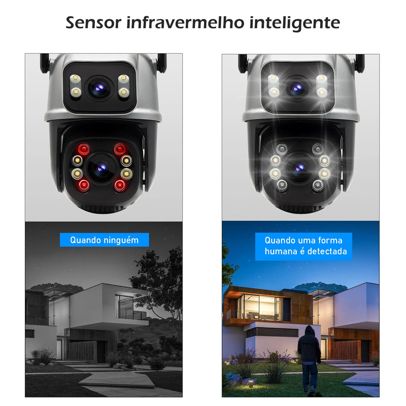 Câmera de Segurança 4K Ultra HD com Wi-Fi e Monitoramento em Tempo Real