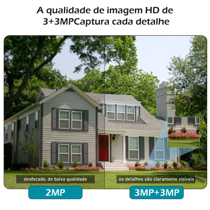 Câmera de Segurança 4K Ultra HD com Wi-Fi e Monitoramento em Tempo Real