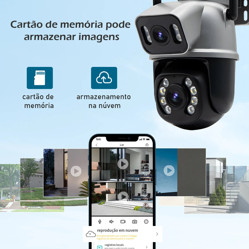 Câmera de Segurança 4K Ultra HD com Wi-Fi e Monitoramento em Tempo Real